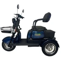 Электротрицикл GreenCamel Фродо X7 PRO V2 (60V20Ah 800W R10) дифференциал Синий